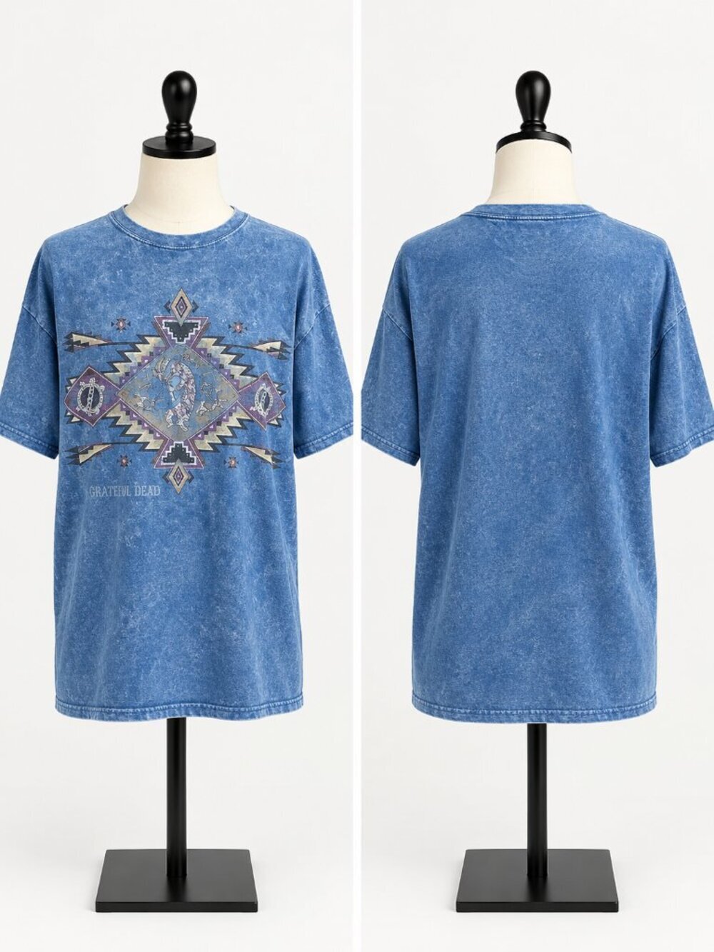 Y2K Vintage Tombstone Arizona Blue & Tan Southwestern T Shirt Large L Rodeo